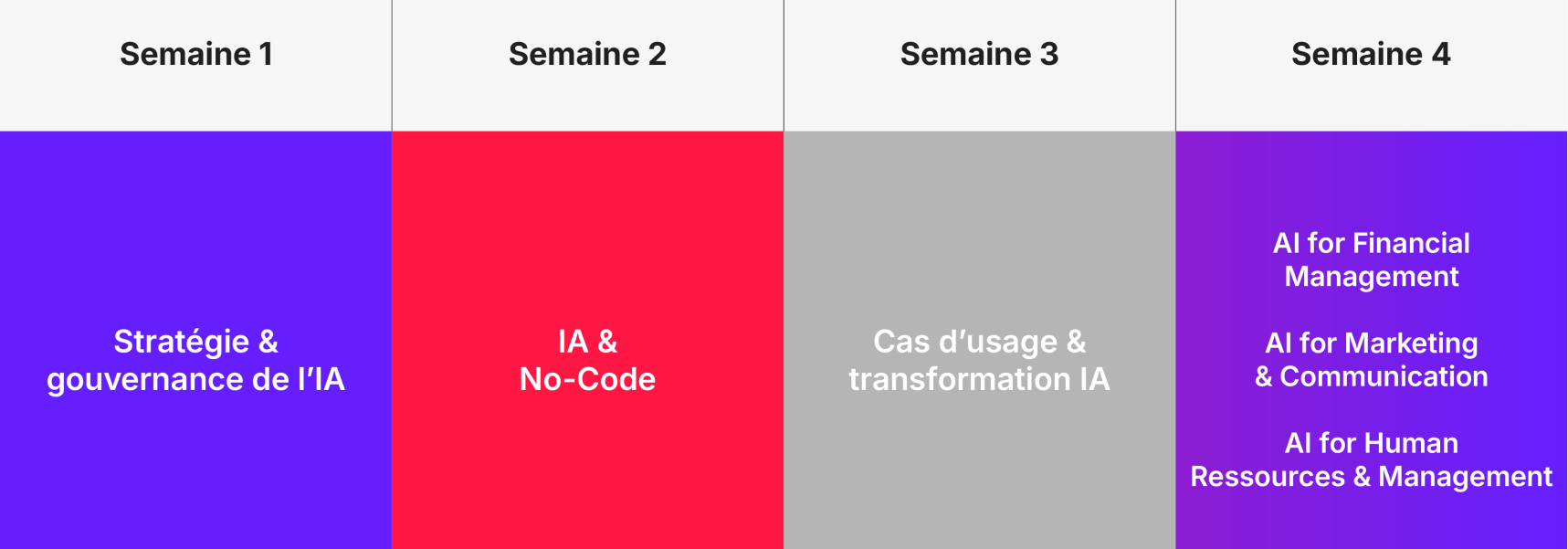 Programme Bootcamp AI for Business