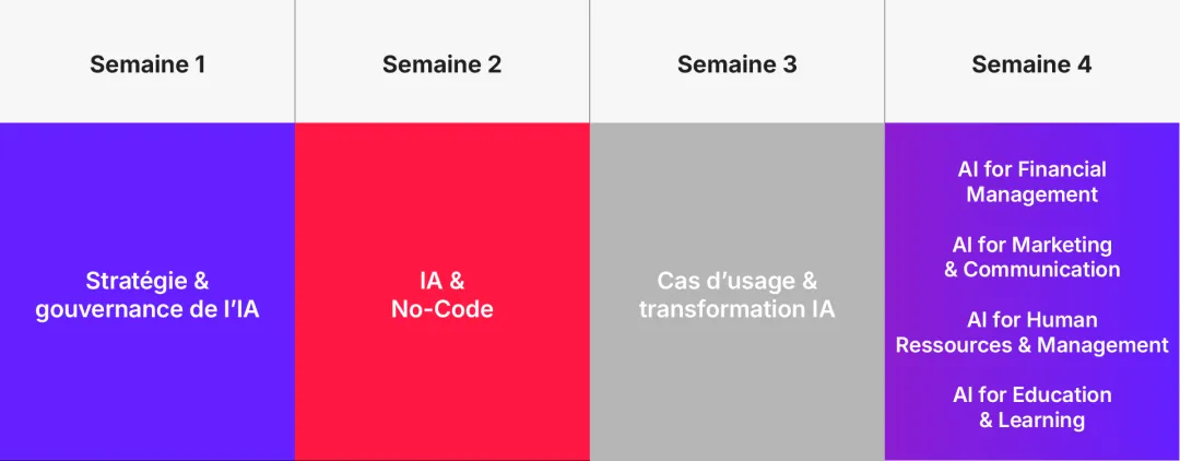 Programme bootcamp ai for business